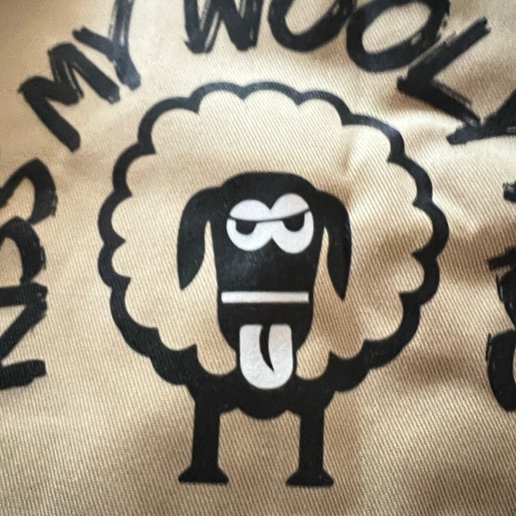 Canvas Tote, Lamb Graphic. Quality eco safe material. 1 left! Handmade. - Picture 2 of 6